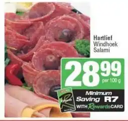 SuperSpar Hartlief Windhoek Salami offer