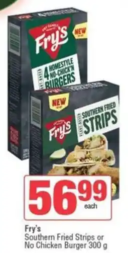 SuperSpar Fry's Southern Fried Strips or No Chicken Burger offer