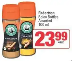SuperSpar Robertson Spice Bottles Assorted offer