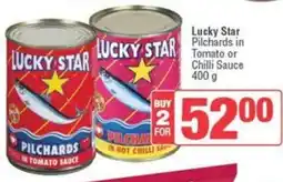 SuperSpar Lucky Star Pilchards in Tomato or Chilli Sauce offer