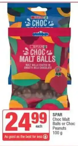 SuperSpar SPAR Choc Malt Balls or Choc Peanuts offer