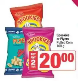 SuperSpar Spookies or Flyers Puffed Corn offer