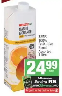 SuperSpar SPAR 100% Fruit Juice Blend Assorted offer