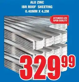 Boxer ALU ZINC IBR ROOF SHEETING 0.40MM X 4.2M offer