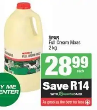 SuperSpar SPAR Full Cream Maas offer