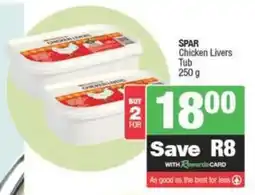 SuperSpar SPAR Chicken Livers Tub offer