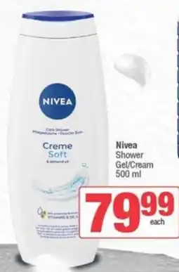 SuperSpar Nivea Shower Gel/ Cream offer