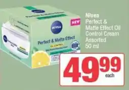 SuperSpar Nivea Perfect & Matte Effect Oil Control Cream Assorted offer