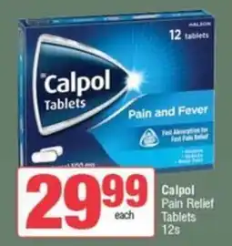 SuperSpar Calpol Pain Relief Tablets offer