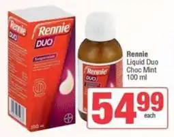 SuperSpar Rennie Liquid Duo Choc Mint offer
