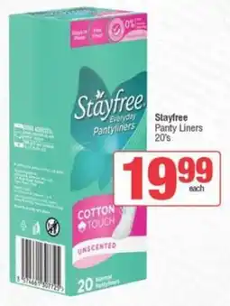SuperSpar Stayfree Panty Liners offer