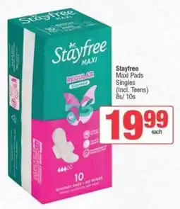 SuperSpar Stayfree Maxi Pads Singles offer