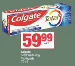 SuperSpar Colgate Total Whitening Toothpaste offer