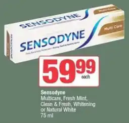 SuperSpar Sensodyne Multicare, Fresh Mint, Clean & Fresh, Whitening or Natural White offer