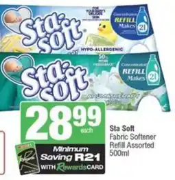 SuperSpar Sta Soft Fabric Softener Refill Assorted offer