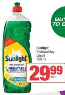 SuperSpar Sunlight Dishwashing Liquid offer
