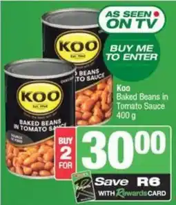 SuperSpar Koo Baked Beans in Tomato Sauce offer