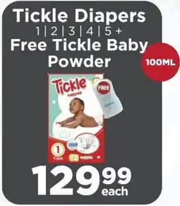 Check Star Tickle Diapers + Free Tickle Baby Powder offer