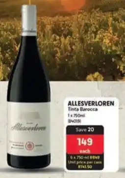Makro ALLESVERLOREN Tinta Barocca offer