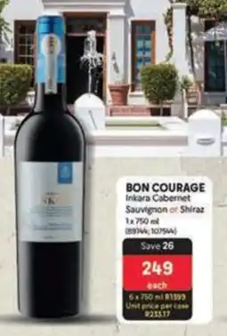Makro BON COURAGE Inkara Cabernet Sauvignon or Shiraz offer