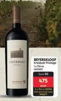 Makro BEYERSKLOOF Kriekbult Pinotage offer