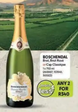 Makro BOSCHENDAL Brut, Brut Rosé or Cap Classique offer