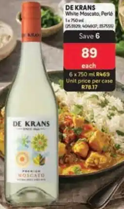 Makro DE KRANS White Moscato, Perlé offer