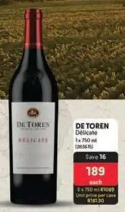 Makro DE TOREN Délicate offer