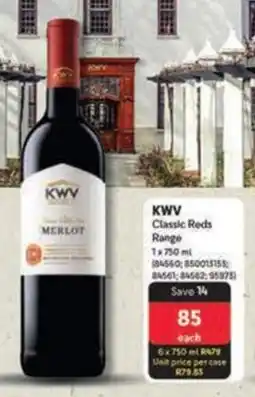 Makro KWV Classic Reds Range offer