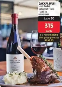 Makro JAKKALSVLEI Lord Jackal Cabernet Franc offer