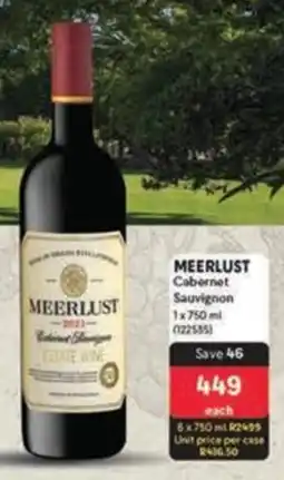 Makro MEERLUST Cabernet Sauvignon offer