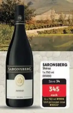 Makro SARONSBERG Shiraz offer