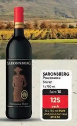 Makro SARONSBERG Provenance Shiraz offer