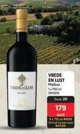 Makro VREDE EN LUST Malbec offer