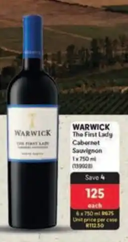 Makro WARWICK The First Lady Cabernet Sauvignon offer