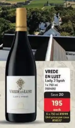 Makro VREDE EN LUST Lady J Syrah offer