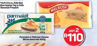 Pick n Pay Parmalat or Melrose Cheese Slices Assorted 400g offer