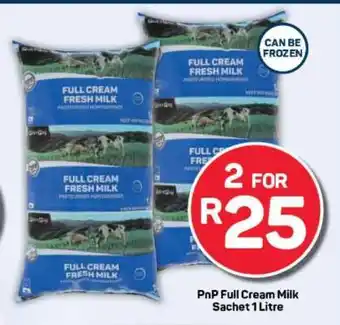 Pick n Pay PnP Full Cream Milk Sachet 1 Litre offer