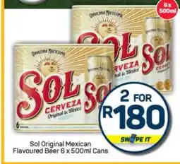 Pick n Pay Sol Original Mexican Flavoured Beer 6 x 500ml Cans offer