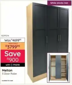 Bradlows Melton 3 Door Robe offer