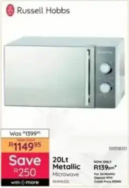 Bradlows Russell Hobbs Metallic Microwave offer
