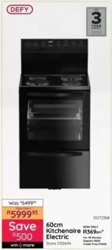 Bradlows Defy Kitchenaire Electric Stove offer