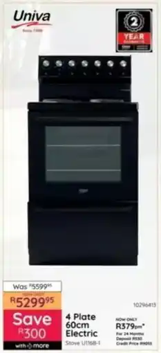 Bradlows Univa 4 Plate Electric Stove offer