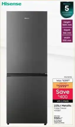 Bradlows Hisense Metallic Fridge Freezer offer