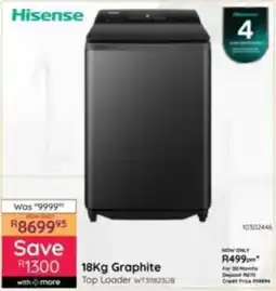 Bradlows Hisense Graphite Top Loader offer