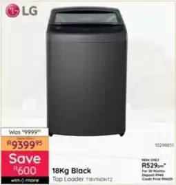 Bradlows LG Black Top Loader offer