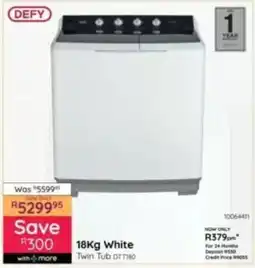 Bradlows DEFY White Twin Tub offer
