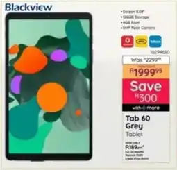 Bradlows Blackview Tab 60 Grey Tablet offer