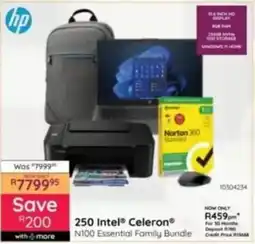 Bradlows HP 250 Intel Celeron N100 Essential Family Bundle offer