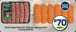 Pick n Pay Bomb Squad Wors and PnP Hotdog Rolls offer